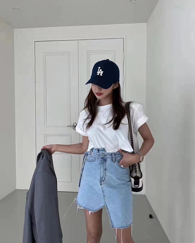 goods in stock! [savage] Korean spicy girl style irregular denim skirt e6856# WPL