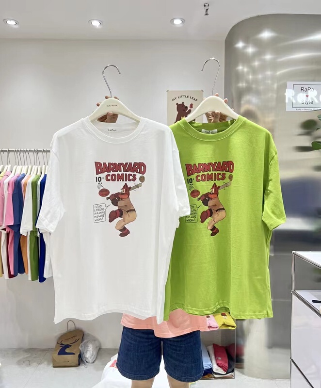 New in early summer! [rara] cartoon print loose fashion short sleeve T-shirt 1336# LSL