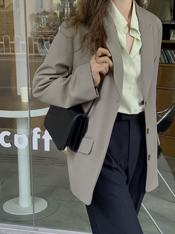 Original price 188.99! New year in early spring! [T.G] fashionable and atmospheric single breasted textured suit 15992# cqw