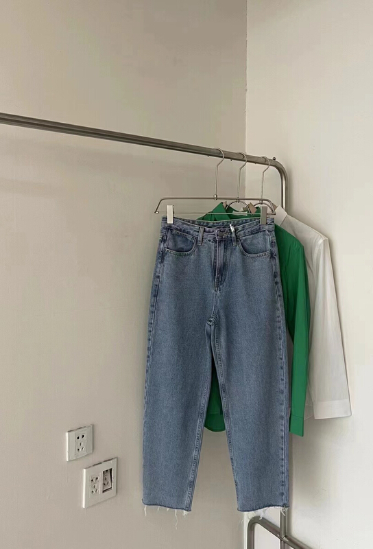 New year in early spring! [Shenzhi] single button simple and versatile jeans f2207# ZZL