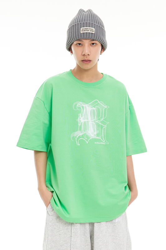 [Tess] round neck Korean fashion short sleeve T-shirt lot2435# ZZL