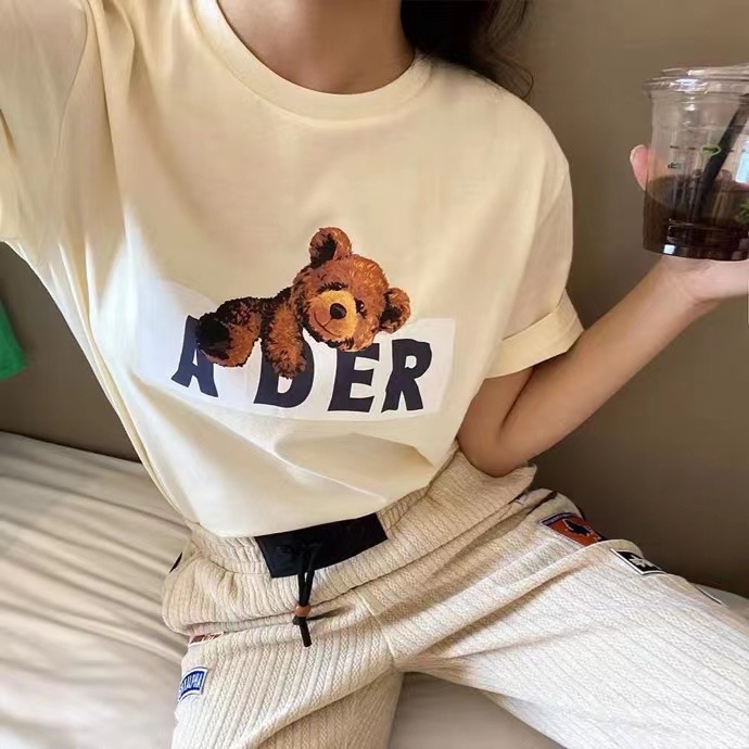 [charming] cute bear aging short sleeve T-shirt 1037# ZSY