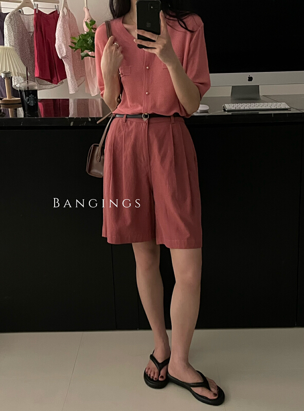 [bangings] cotton thick elastic waist versatile fashion casual shorts 0190# CLS