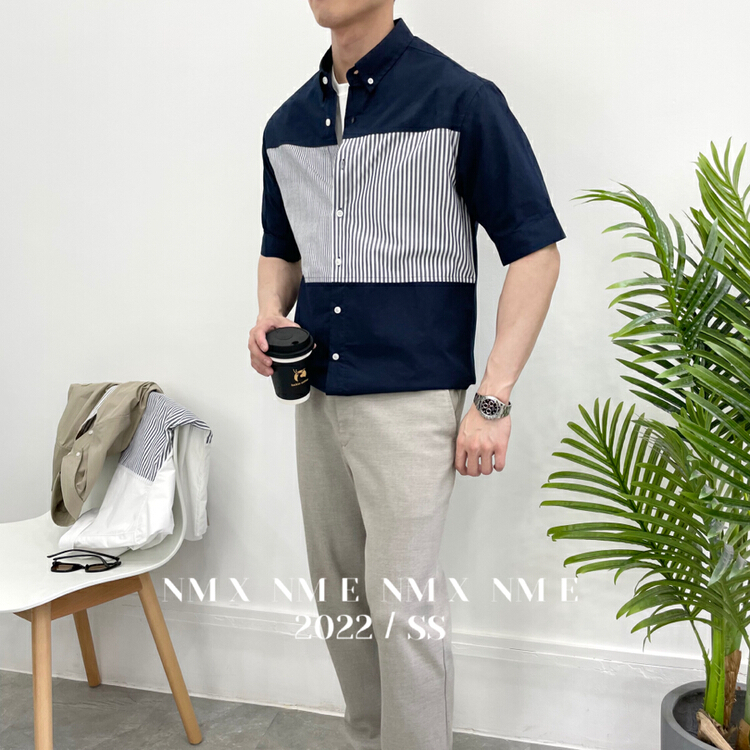 [Macallan] versatile color matching simple shirt 2263# ZZL