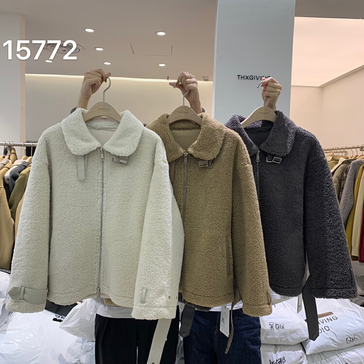 The original price is 219.96! Early winter NEW! [T.G] temperament solid color versatile short coat 15772# cqw