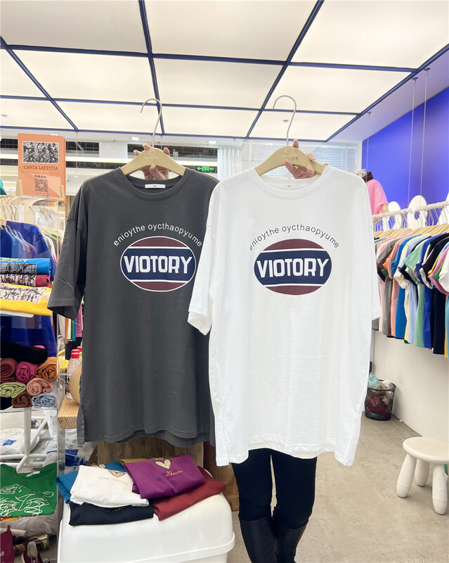 New year in early spring! [1986] loose and comfortable round neck printed short sleeve T-shirt c268# LSL