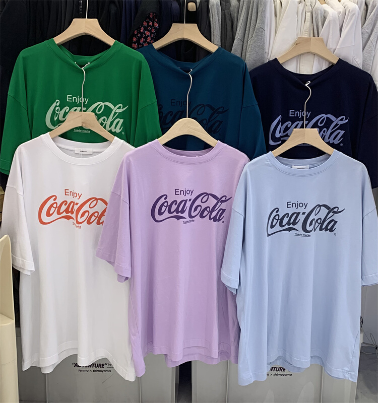[sanbara] loose letter printed short sleeve T-shirt 9563# LSW