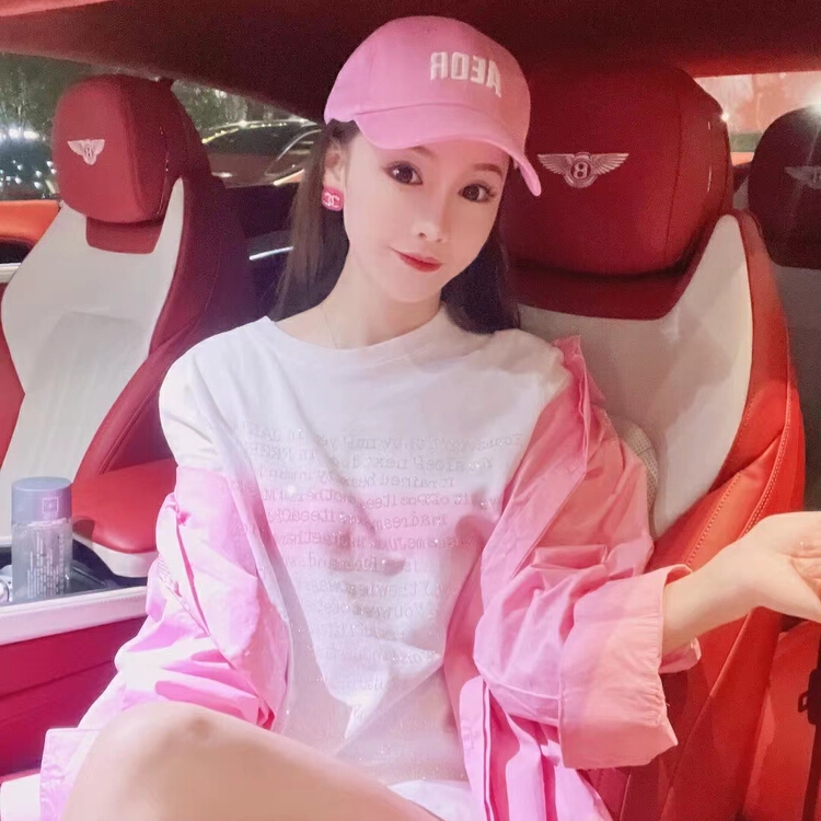 [Irene] hot drill round neck loose short sleeve T-shirt 2272# WTT