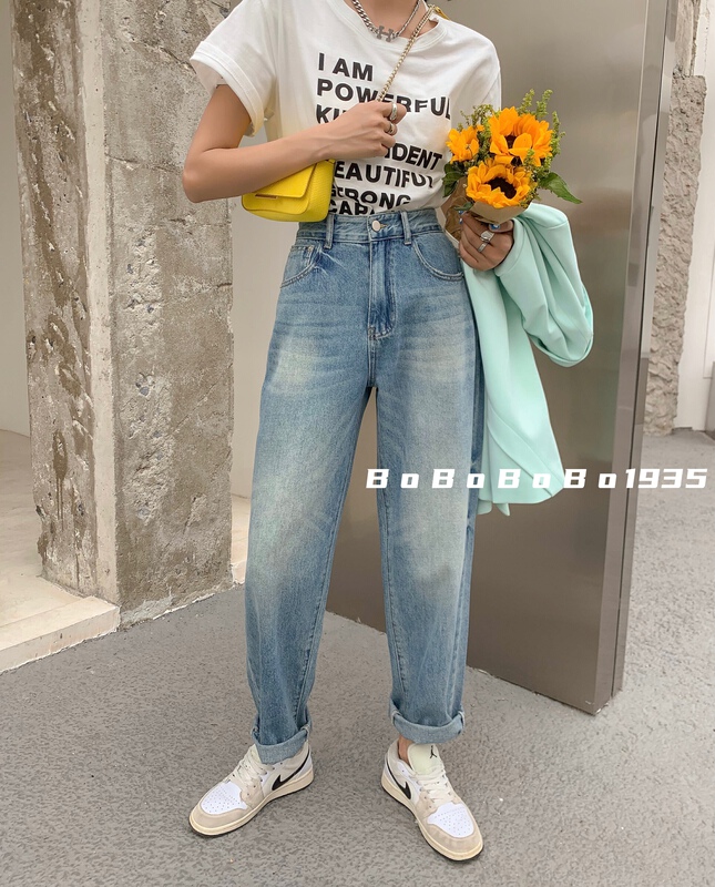 [Bobo] Korean Harlan slim comfortable jeans 1935# cqw