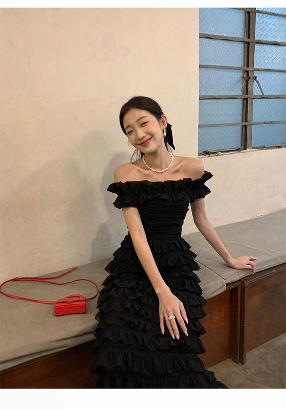 [millet +] one shoulder female mesh fairy Style Sexy high-level sense blouse 1056# WPL