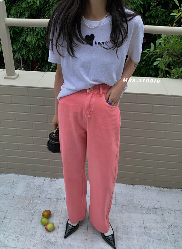 goods in stock! New in early summer! [MRA] fashion macarone color straight jeans m1839# zxl