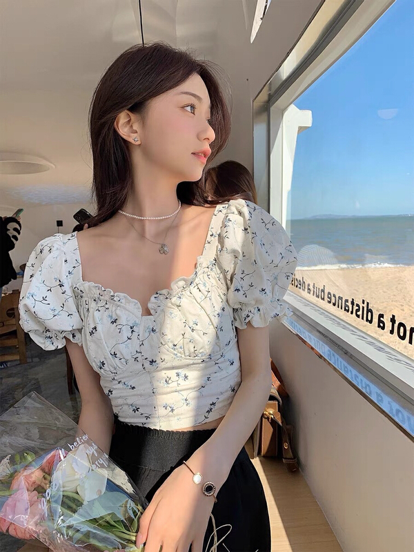 New in early summer! Korean style bubble shirt