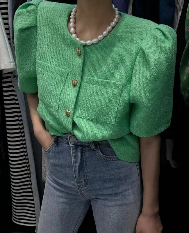 [Pao Shen Yan] coat with short sleeves