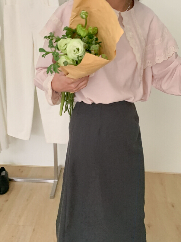 [Tn] Korean loose large lapel pullover shirt c2270# cqw