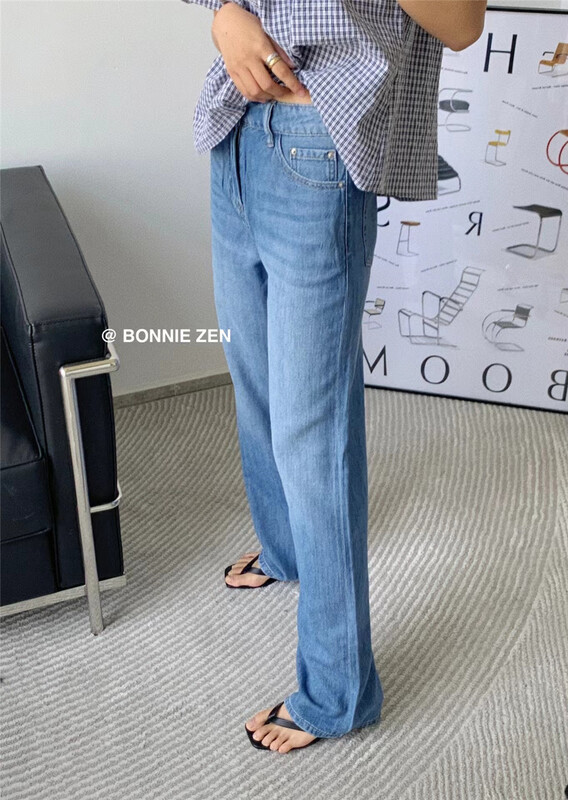 New in early summer! [Bonnie] Korean soft straight jeans 2275# XYJ
