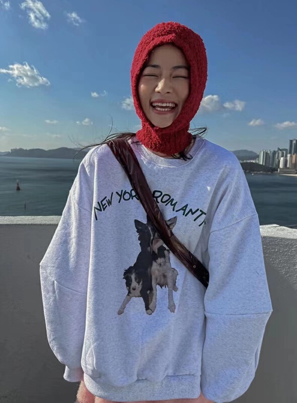 New year in early spring! [wut / N Cola] crew neck versatile printed sweater 223# LSL