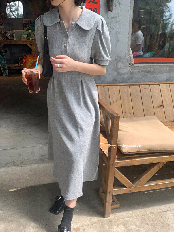 [wgwe] French solid color high quality dress 1568# PCZ