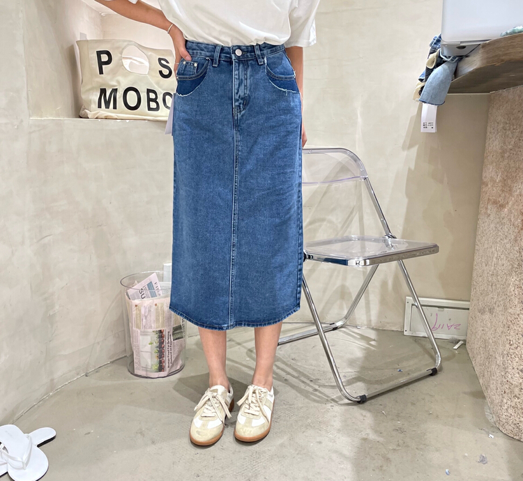 [hey & Momo] Korean versatile slit design jeans 68050# ll