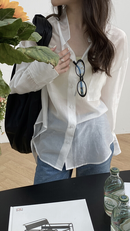 [onivinage Erni] fashionable loose and versatile shirt oh224s5373# zxl