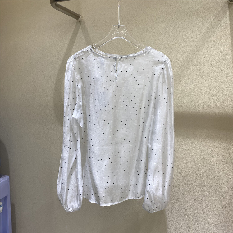New year in early spring! [HS customized in Korea] Korean version wavelet dot round neck T-shirt 26006-1# hjy