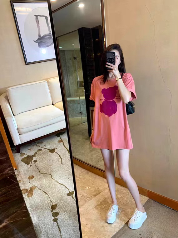 [Qixi] Korean loose bear versatile short sleeve T-shirt 8898# XYY