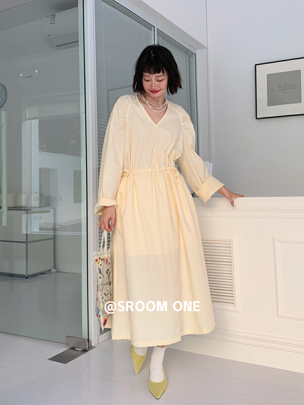 Original price 111.97! New year in early spring! [s.room] waist closing fashion lady dress sh8883# LSL