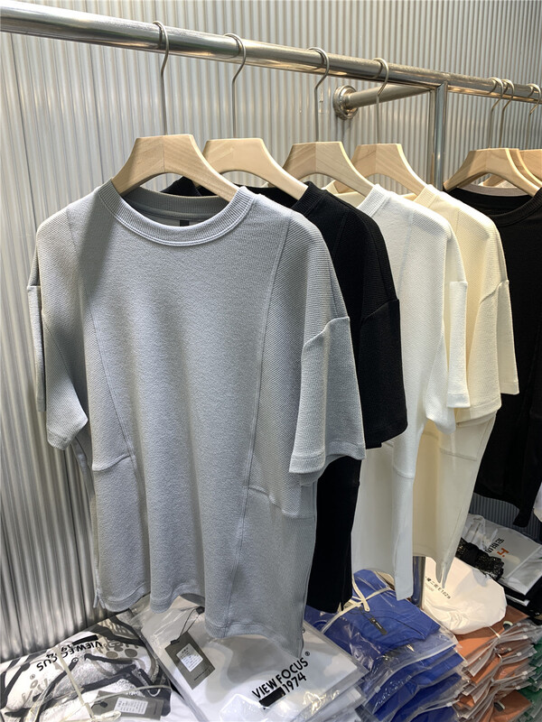 New in early summer! [1974] solid color versatile Pullover short sleeve T-shirt a821# ZZL
