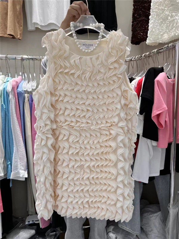 [holder] wavy WAISTCOAT DRESS 32020# zxl