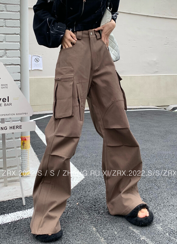 New year in early spring! [zhengruxi] leg zipper pocket casual pants 11553# WTT