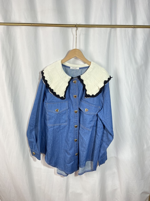 New in early summer! [yspy shop] splicing Korean design sense denim coat ys5-810# Cl