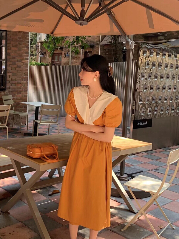 [L.L studio] Vintage elegant versatile dress 7357# PCZ