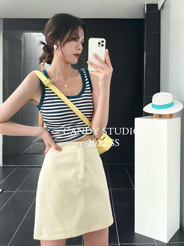 [candy] Korean A-line versatile skirt 7391# zjy