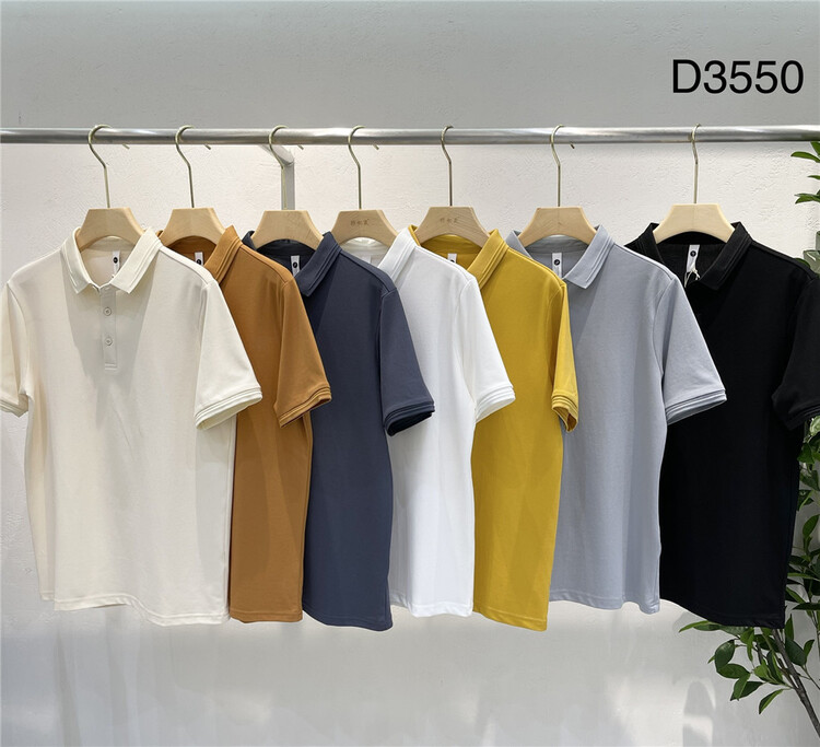 New in early summer! [wild squirrel] simple solid color versatile polo shirt d3550# ZZL