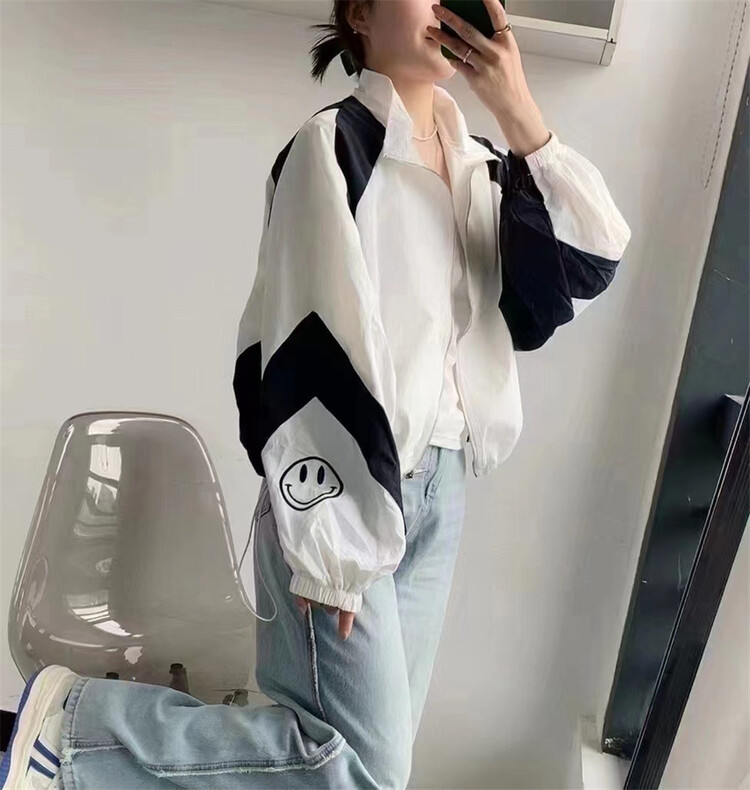 goods in stock! New in early summer! [C.Y] smiley face color blocking sunscreen jacket 3211# XJ