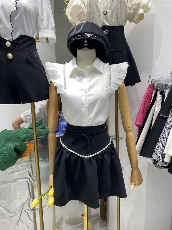 [d.ina] pin bead design versatile skirt (only selling skirt) 247# JJ