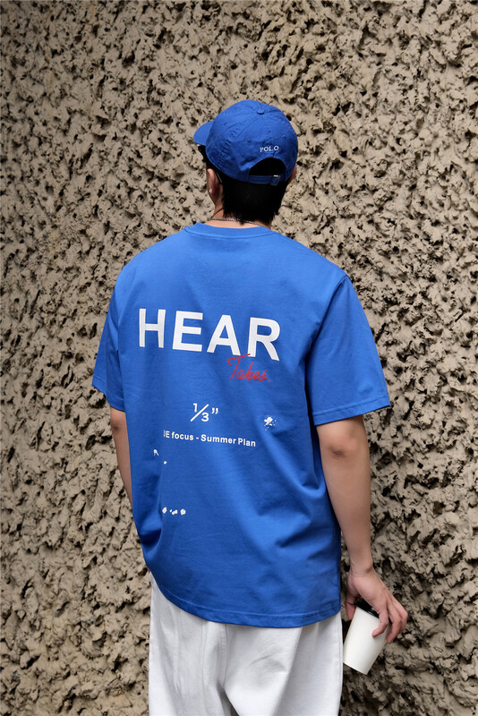 New in early summer! [quick simple] round neck lettered print versatile short sleeve T-shirt 22067# ZZL
