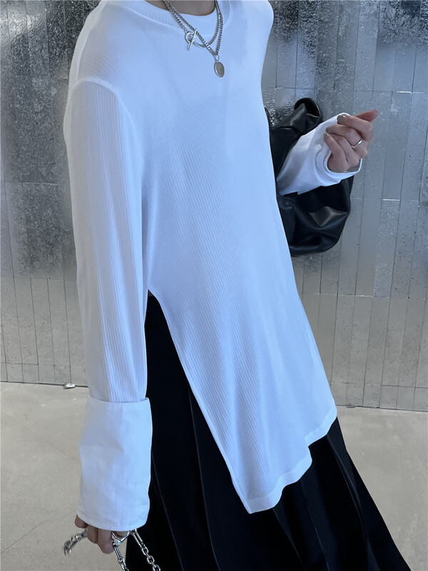 [WP / Yinuo] casual design clean color long sleeve T-shirt d761# CSX