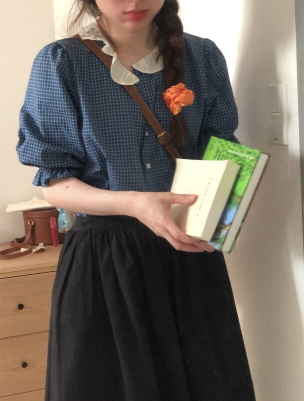 [Simida / doroe] fashionable Plaid versatile shirt 10705# zxl