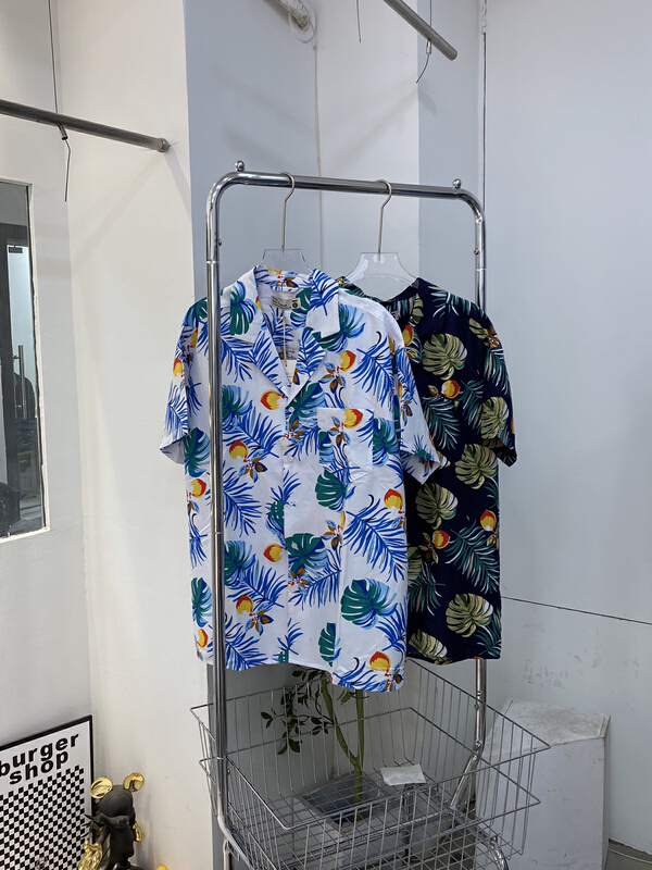 New in early summer! [vipman] loose fashion printed shirt v-655# ZZL
