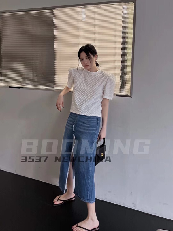 goods in stock! New in early summer! [boxing] slit slim fit versatile skirt 8019# zxl