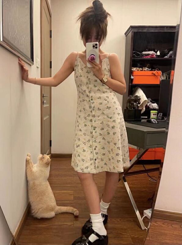 [are studio] design floral suspender dress 81057# WPL