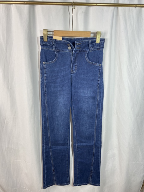 New in early summer! [Yi show store] double button fashion jeans 1132# Cl