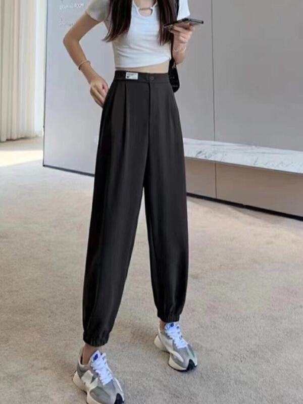 [thousand degree] double buckle label, slim and semi elastic Leggings 2210# LSW