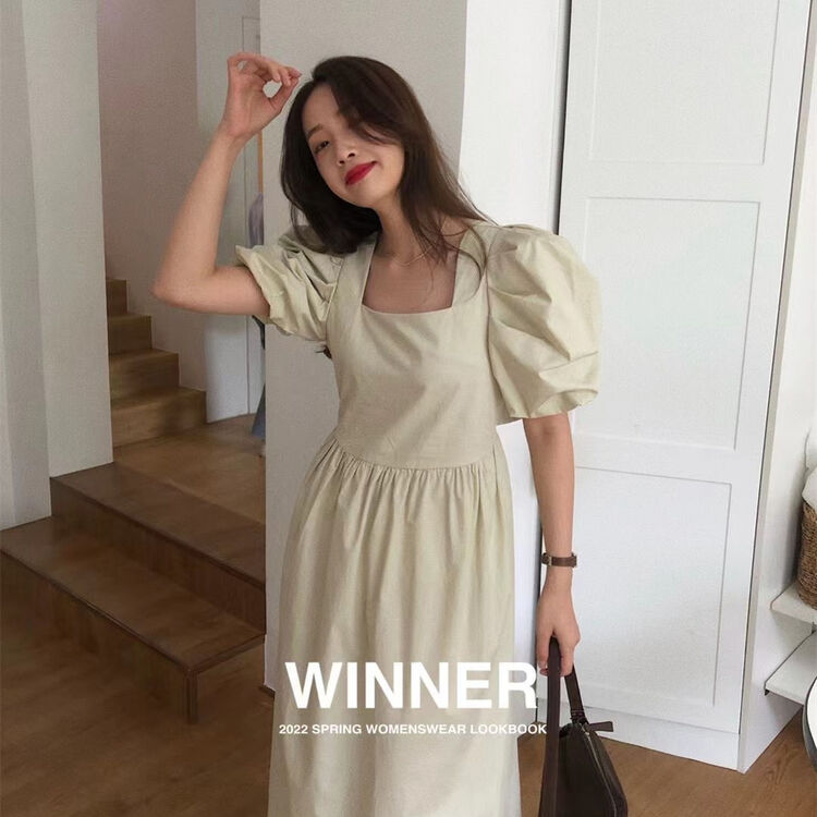 【WINNER】翻領泡泡袖淑女連衣裙  9002#  LL
