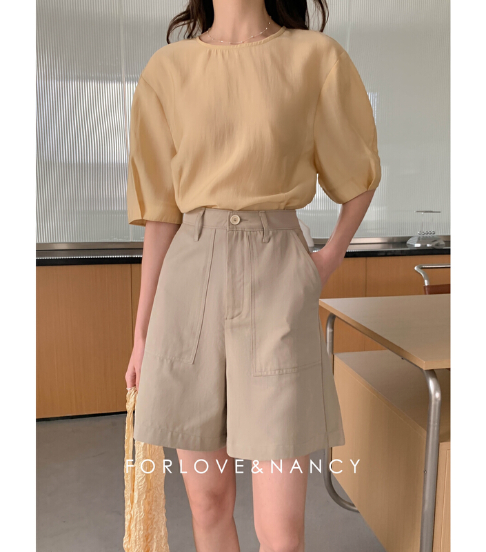 [FN] Korean pure color versatile casual shorts la2sa5189n# cqw