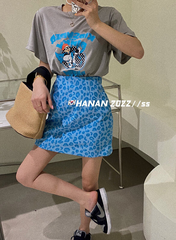 goods in stock! New in early summer! [Hanan] Korean casual printed short sleeve T-shirt 6985# LSL