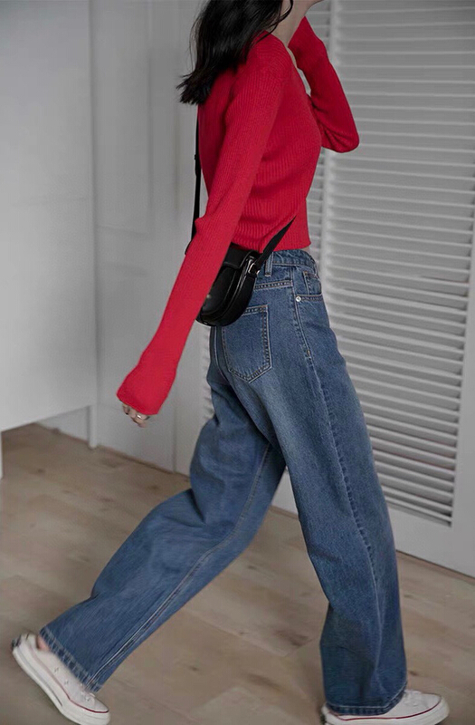 [wgwe] Vintage Straight baggy jeans 1265# PCZ