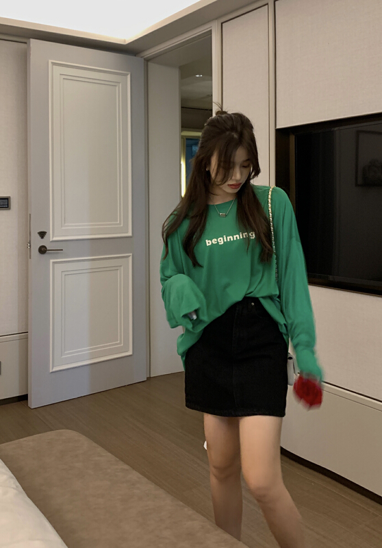 [11An] letter printed loose sunscreen shirt a6616# LSL