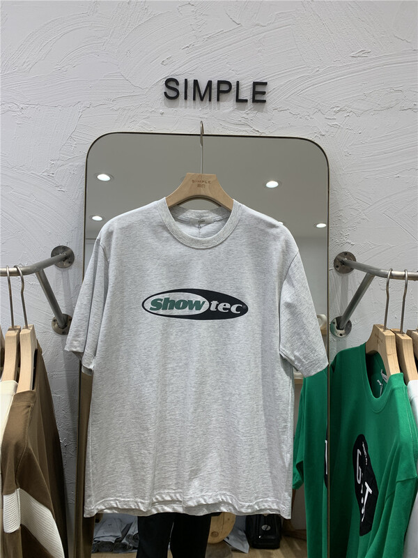 Crew neck versatile letter print short sleeve T-shirt t175# ZZL