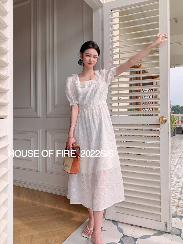 [huohuohuo huodres] fashionable medium length solid dress 22102# ozq